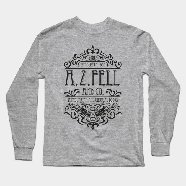 Good Omens: A.Z. Fell Book Shop (dark) Long Sleeve T-Shirt by firlachiel